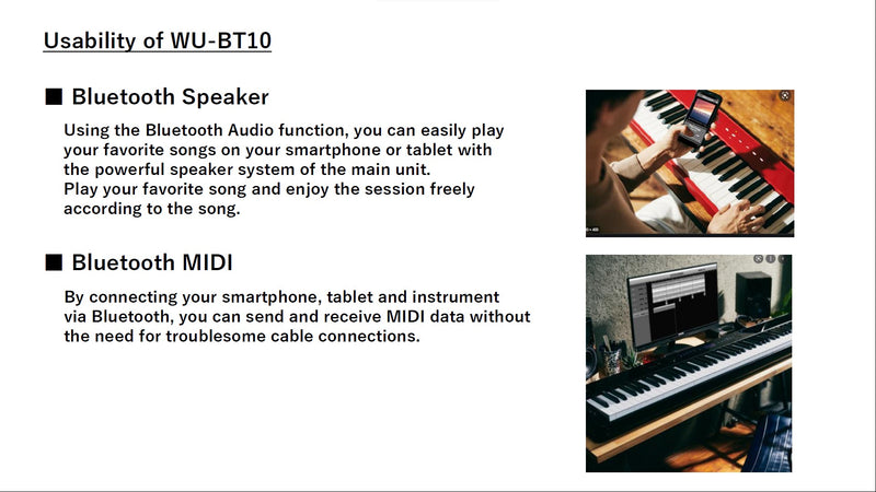 Wireless MIDI & Audio Adaptor【WU-BT10】