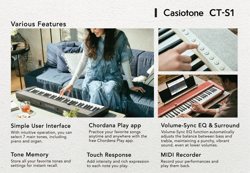 New Casiotone CT S1 Keyboard – Casio Music SG