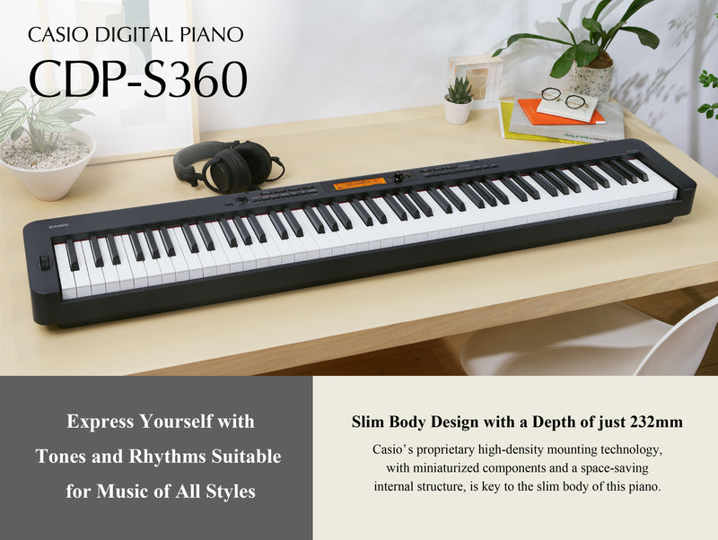 CDP-S360 Compact Digital Piano – Casio Music SG