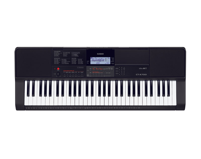 Casio CT-X700 Basic Electronic Music Arranger Keyboard with superior sounds., powered by the AiX sound source. Equipped with 600 tones and 195 rhythms. 