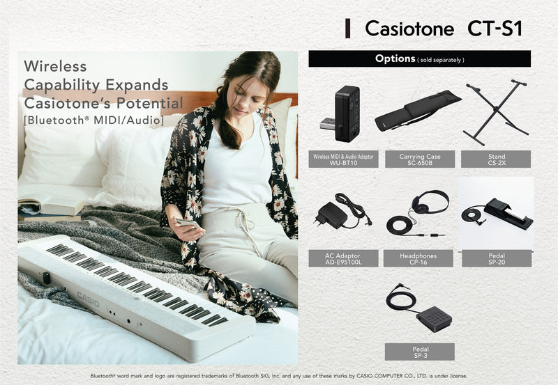 casio ct s1 sustain pedal New Casiotone CT-S1 Keyboard – Casio Music SG